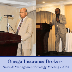 omega insurance brokers management giving INSIGHTS IN annual-sales-meeting-2024